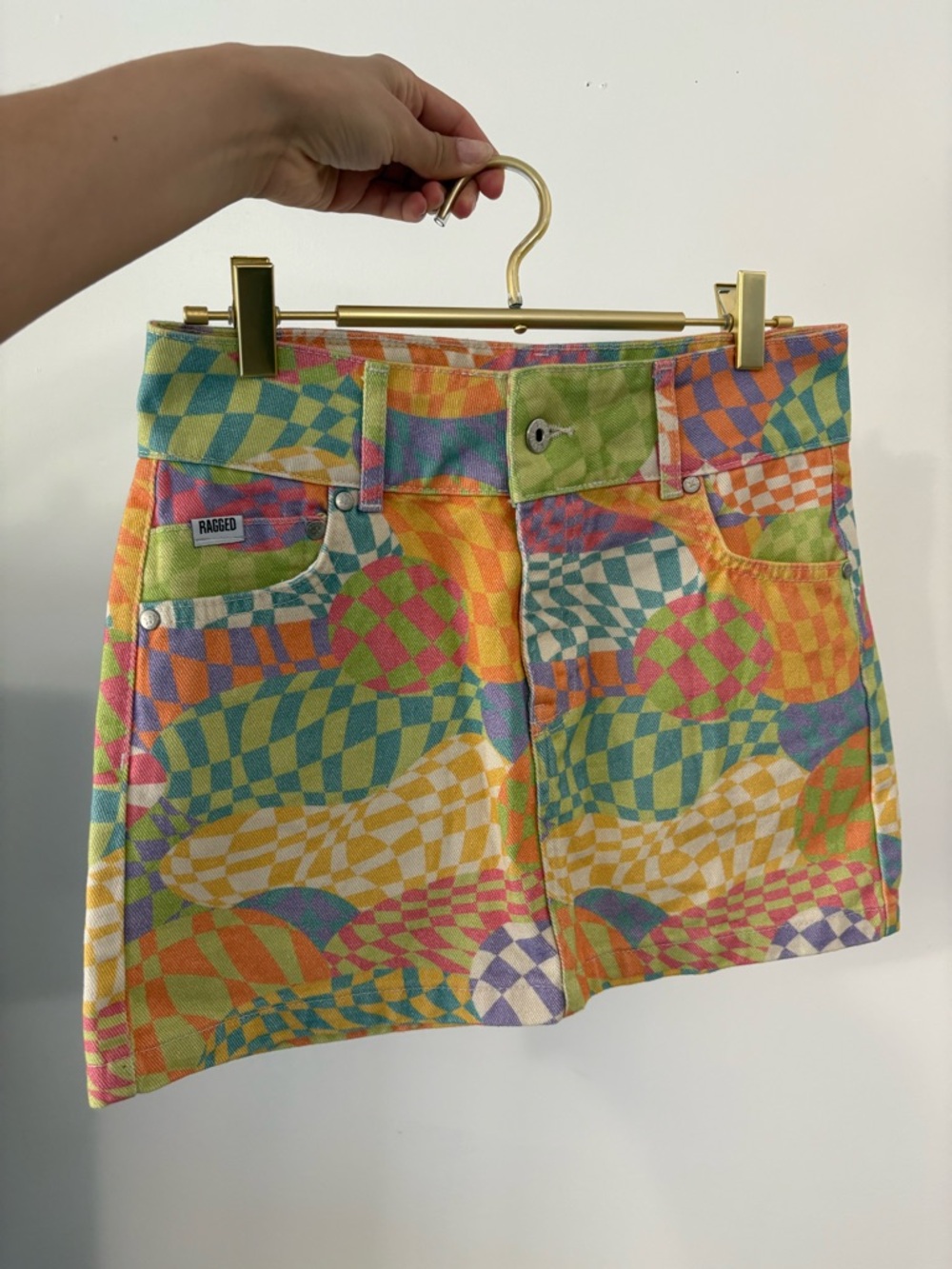 The Ragged Priest Psychedelic Jean Skirt